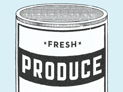Fresh Canned Produce art design illustration typography