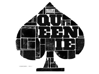 Little Queenie 7" cover album design illustration