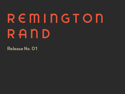 Remington Rand Typeface typography