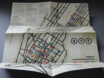 Herb Lester Map NYC Map design iconography illustration typography