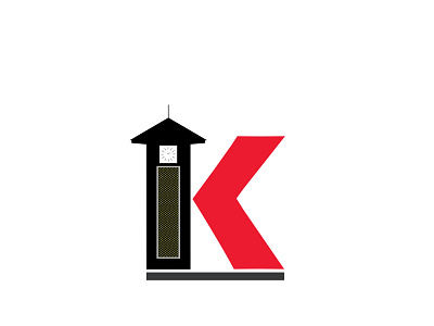 KASHMIR LINE CLOCK TOWER VECTOR ART ILLUSTRATION