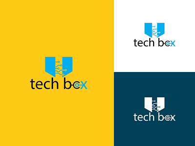 Tech box logo branding design logo vector