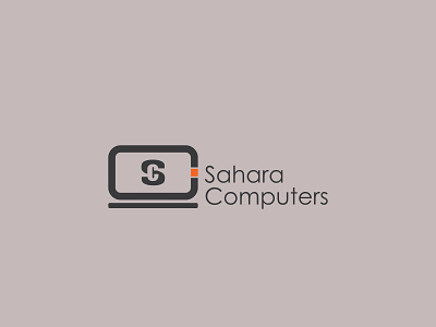 Sahara Computers Logo branding design illustration logo typography