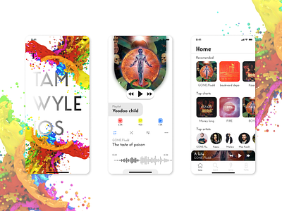 Music Mobile App 2d design figma illustration mobile app music music mobile app ui ux vector