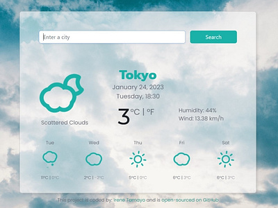 Weather forecast application project build with ReactJS