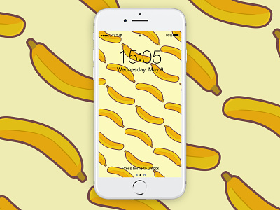 Banana Mobile Wallpaper abstract animation art background banana design fruit gradient graphic illustration minion mobile modern pattern phone texture theme vector wallpaper
