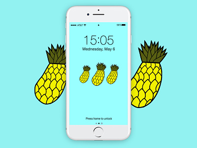 Pineapple Mobile Wallpaper abstract animation art background design gradient graphic green illustraion mobile modern pattern phone pineapple texture themes vector wallpaper yellow