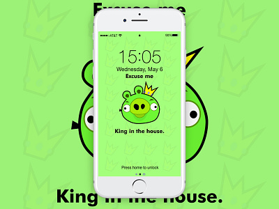 King In The House Wallpaper abstract angry bird animation art background design gradient graphic green house illustraion king mobile modern pattern phone texture themes vector wallpaper