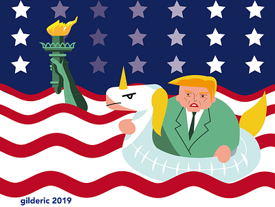 Donald Trump and the Climate Change caricature cartoon donaldtrump drawing illustration people portrait vector