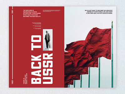 The Statement layout red typography ui ussr web