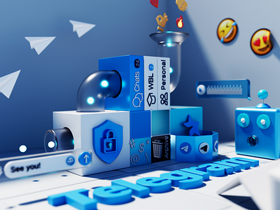 Telegram 3D Cover