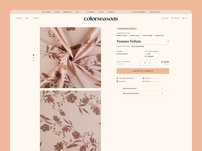 E-commerce Product Page - Colorseasons branding color creative design ecommerce flat minimal pink product shop ui web desing website