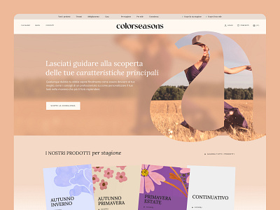 E-commerce Homepage - Colorseasons branding color design ecommerce flat homepage minimal pink uxuidesign web design