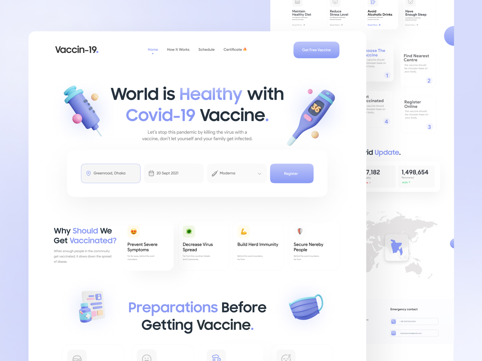 Vaccin-19- Vaccination Landing Page by Akib Tanjil on Dribbble