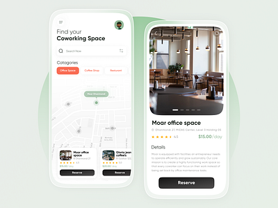 Coworking Place Finding App