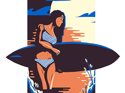 Surf art artdirection design editorial illustration