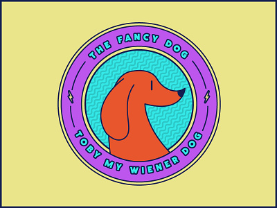 Toby badge colors dachshund line logo tunder type wiener