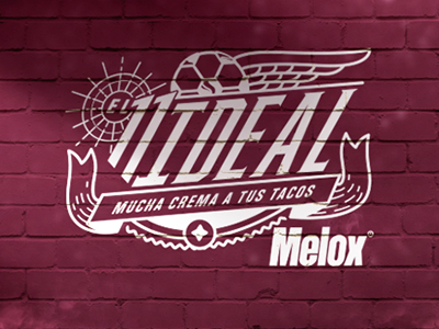 Melox advertising lettering logo melox soccer street type wall