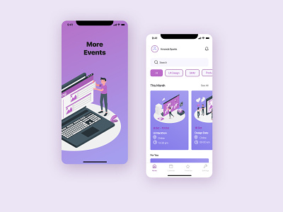 Planner Events Mobile App iOS UI/UX app design ios mobile notion planner tickets ux