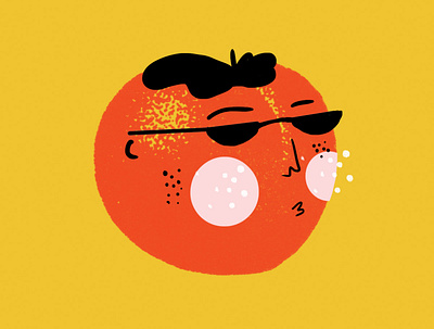 Spoiled Peach fruit illustraion peach rotten spoiled sunglasses