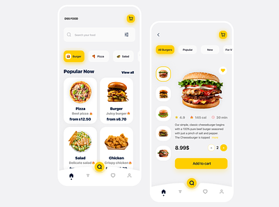 Fast food delivery application app delivery design eat food graphic design mobile mobile app mobile ui ui ux