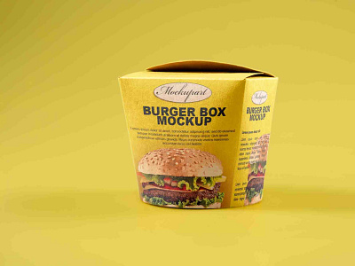 Burger box mockup free PSD Mockuphut Exclusive branding design free psd free psd mockup freebie illustration photoshop psd mockup