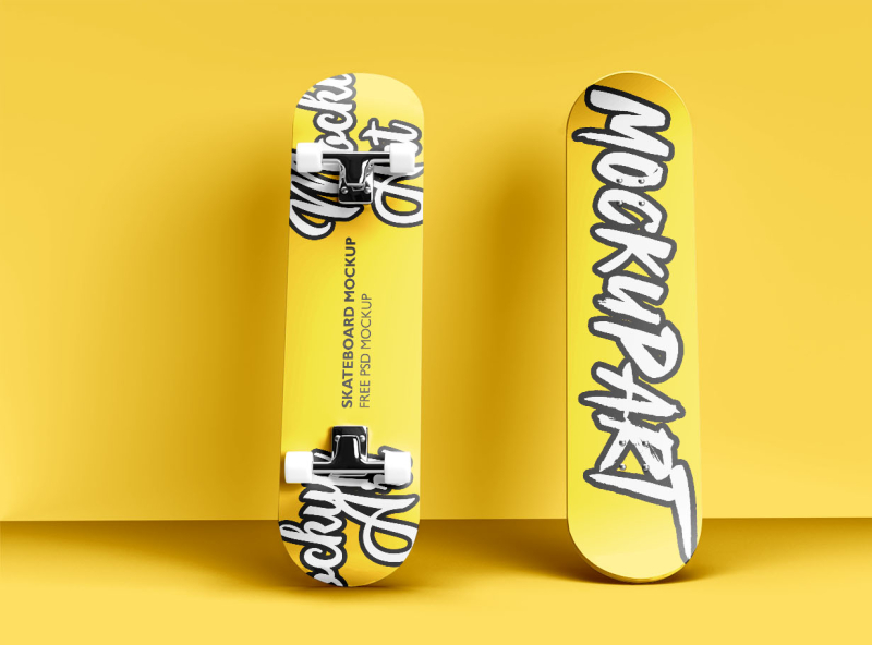 Download Free Skateboard Mockup Psd By Mockup Hut On Dribbble PSD Mockup Templates