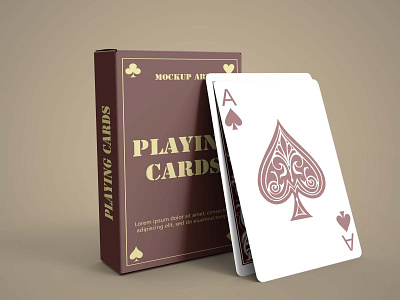 Free Playing Cards Mockup PSD Mockuphut Exclusive card game design free psd mockup freebie psd mockup