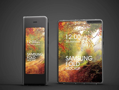 Free samsung galaxy fold mockup Mockuphut Exclusive free psd freebie photoshop psd mockup samsung galaxy vector