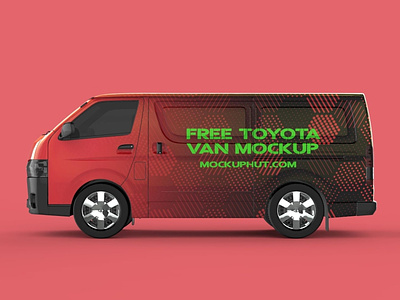 Free Toyota Van Mockup PSD Mockuphut