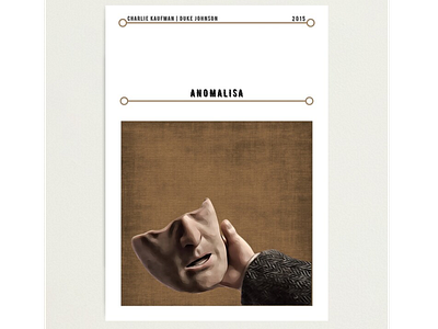 Anomalisa | Charlie Kaufman|Duke Johnson | 2015 anomalisa branding charlie kaufman design film poster film posters illustration logo movie movie poster movie posters ui