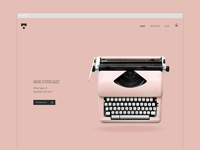 e-commerce website / desktop & mobile branding design ecommerce flat pink responsive design typewriter ui web