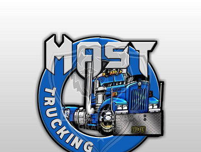 Mast Trucking logo design art design flat illustration illustrator lettering logo minimal type website