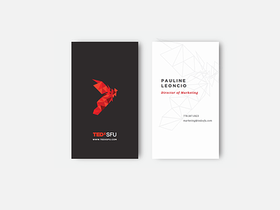 Tedx Branding Series business card graphic design