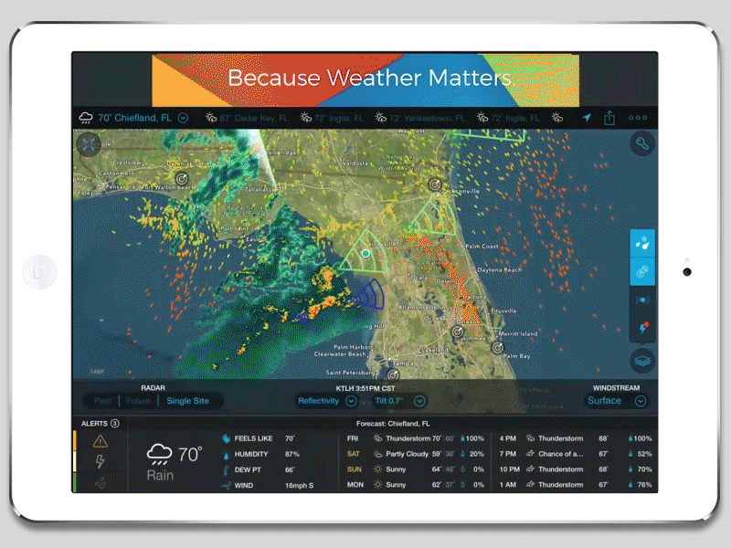 Storm App for Weather Underground animation map palette radar storm weather weather underground