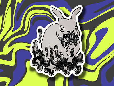 SCP-524. Rabbit challenge character graphic illustraion illustrator inkart inkdrawing inktober inktober2019 inktober2020 sticker sticker design stickerart