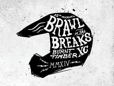 Brawl in the Breaks hand drawn hand lettering handdrawn illustration lettering motorcycle type