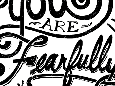 Wonderfully Made custom lettering hand drawn handdrawn lettering screen print type