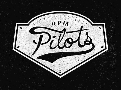 RPM Pilots custom lettering hand drawn handdrawn lettering motorcycle type vintage