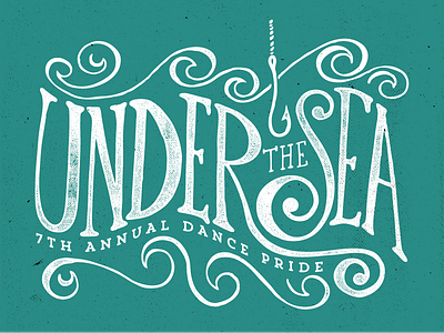 Under the Sea drawing hand drawn hand lettering ink lettering letters texture typography