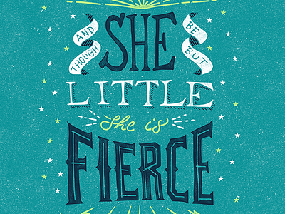 She is Fierce hand lettered hand lettering handlettered handlettering quote script