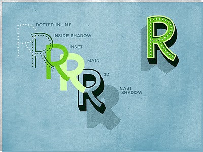Layers, on layers, on layers, on layers 3d design font layers lettering letters typeface