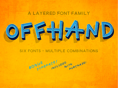 Offhand Layered Typeface 3d design font layers lettering letters typeface