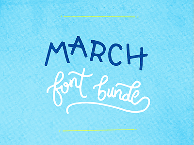 March Font Bundle font font design hand drawn handdrawn handlettering lettering