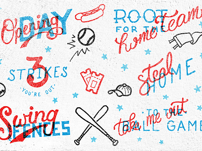 Take Me Out to the Ball Game ball game baseball handlettering lettering vintage