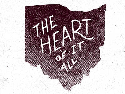 The Heart Of It All buckeye hand drawn heart heart of it all ohio screeprint t shirt