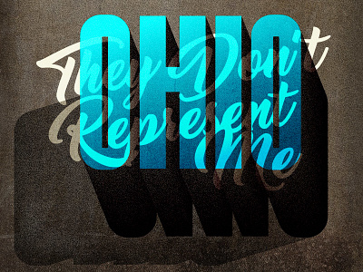 The Real Ohio 3d font goodtype handlettering illustration lettering love ohio stop hate vintage