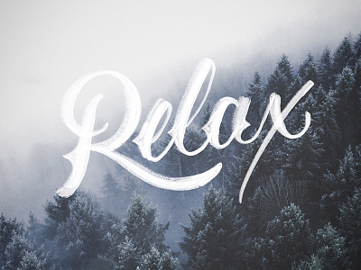 Relax handlettering lettering photography