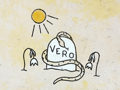RIP Vero grave handlettering illustration lettering snake tomb vero