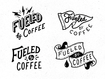 Fueled by Coffee american traditional font font design handlettering illustration lettering photography sans serif script tattoo vintage